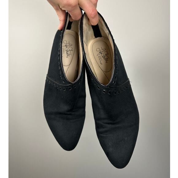 Life Stride Giada Almond Toe Black Heeled Booties Women's 11 - Picture 3 of 9